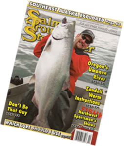 Fish kodiak Adventures alaska kodiak king salmon derby entry cover of salmon trout steelhead magazine